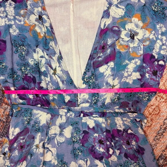 Free People Freddy Tie Floral Mini Dress size Large - Picture 11 of 15